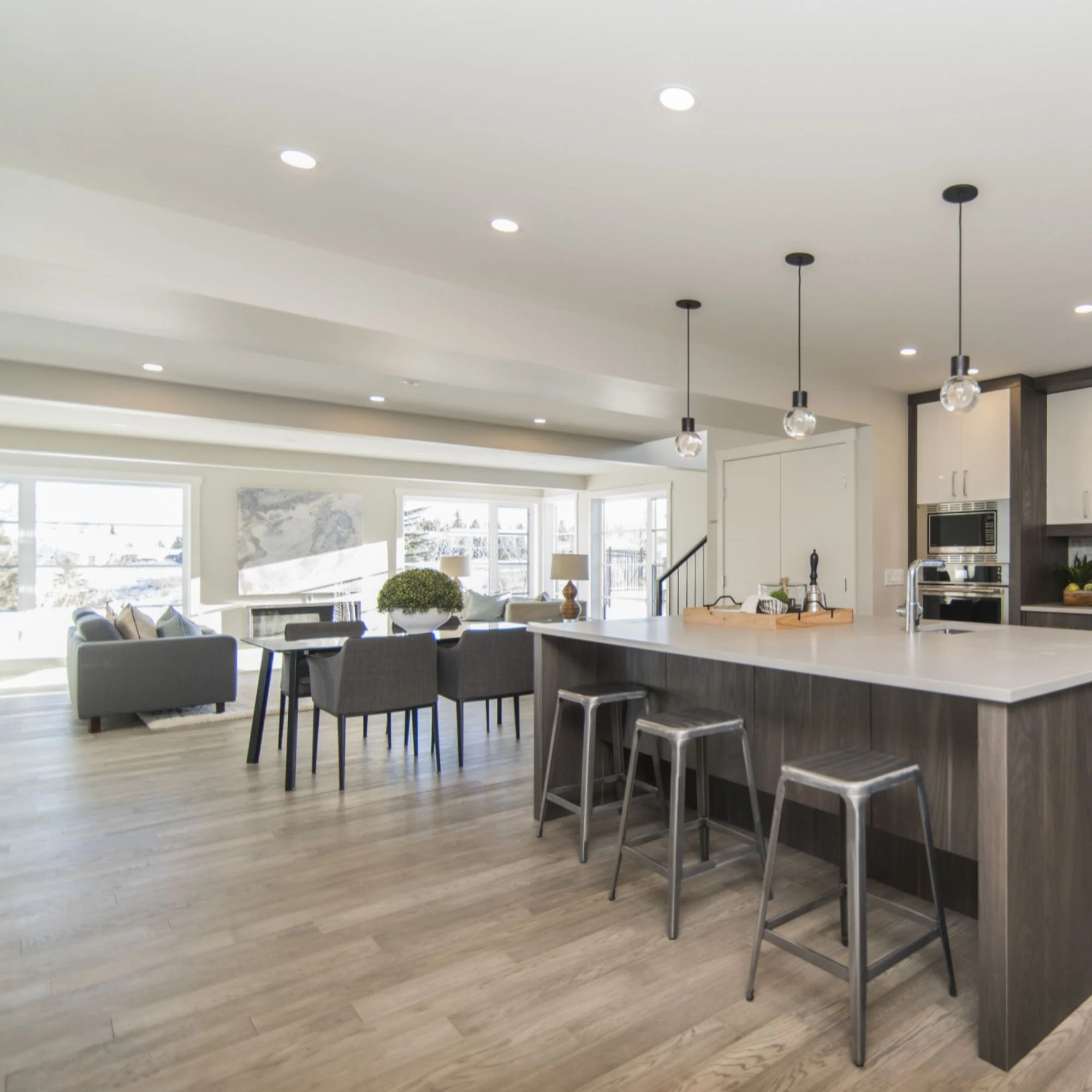 Brand new flooring installed in a modern kitchen in West Valley City, UT