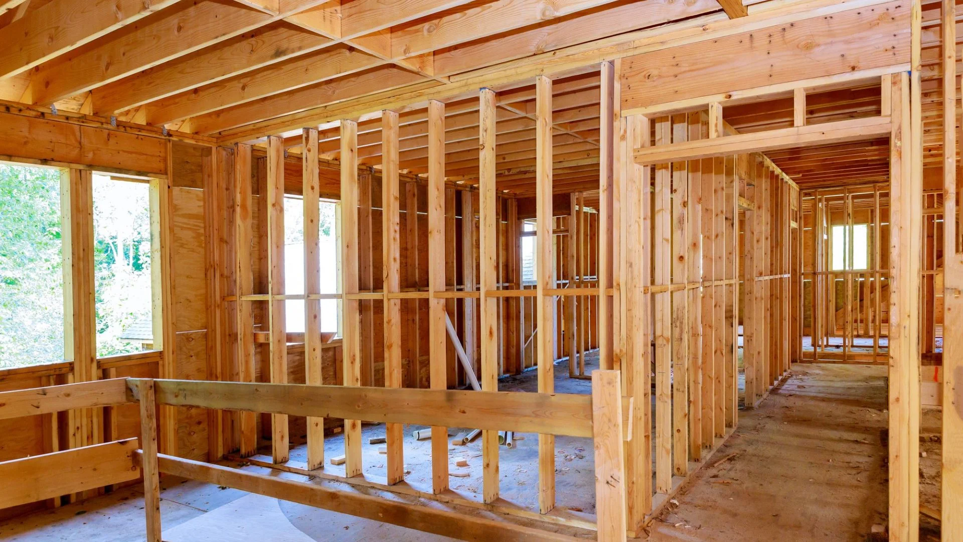 Framing contractor installing wood framing in West Valley City, UT